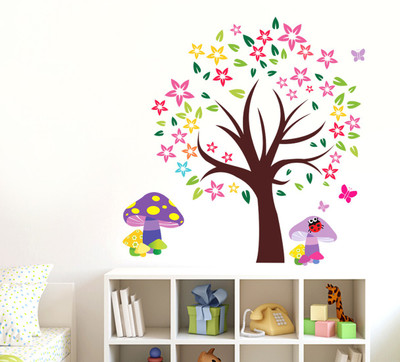 

Orange and Orchid  PVC Vinyl Sticker(Pack of 1, Multicolor
