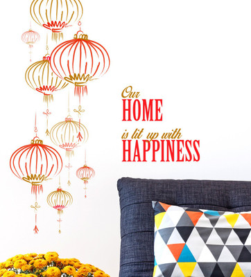 

Orange and Orchid  PVC Vinyl Sticker(Pack of 1, Multicolor