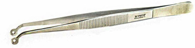 

ss white Suture Tweezer /Forceps / Dressing Pliers 16cm , 2.2mm Dia -Standard (S13.07) Surgical Plier(Stainless Steel)