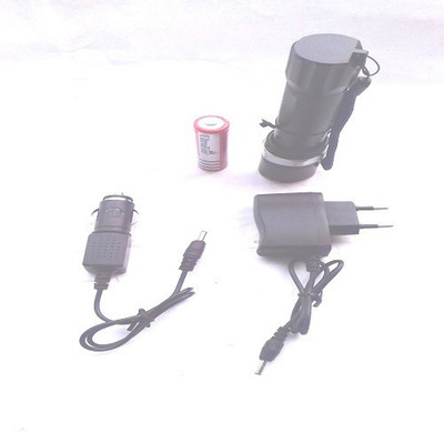 

JUST ONE CLICK SWAT FLASHLIGHT Torch(Black : Rechargeable)