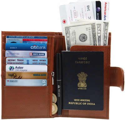 

MATHANI Tree Shower TAN PASSPORT HOLDER(Tan)