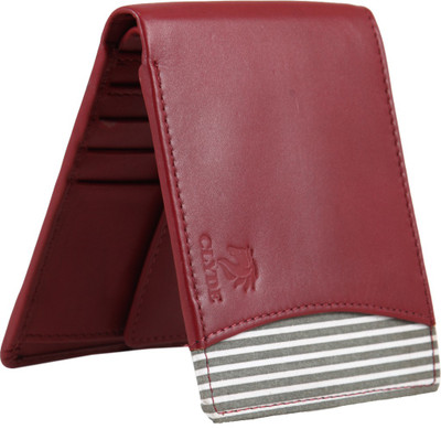 

CLYDE Men Red Genuine Leather Wallet(8 Card Slots)