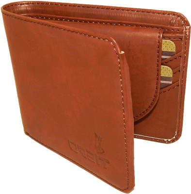 

Orbit Men Brown Genuine Leather, Fabric Wallet(6 Card Slots)