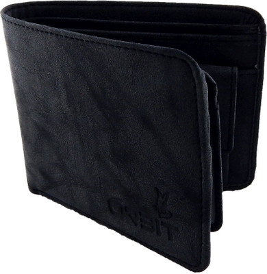 

Orbit Men Black Genuine Leather, Fabric Wallet(6 Card Slots)