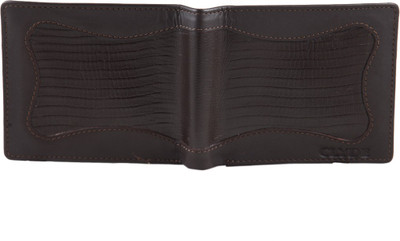 

CLYDE Men Brown Genuine Leather Wallet(8 Card Slots)