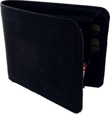

Orbit Men Black Genuine Leather, Fabric Wallet(6 Card Slots)