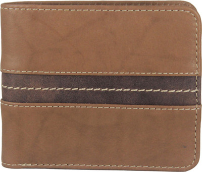 

LA ROMA Men Brown Genuine Leather Wallet(3 Card Slots)