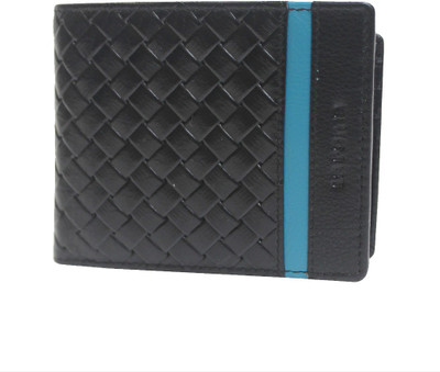 

LA ROMA Men Black Genuine Leather Wallet(3 Card Slots)
