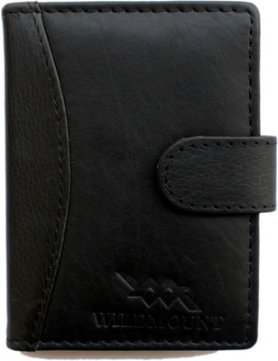 

Wildmount Men Black Genuine Leather Card Holder(18 Card Slots)