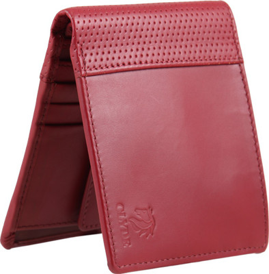 

CLYDE Men Red Genuine Leather Wallet(8 Card Slots)
