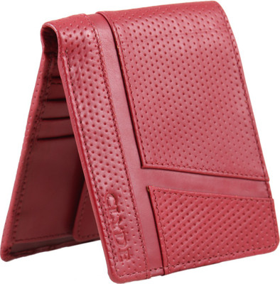 

CLYDE Men Red Genuine Leather Wallet(8 Card Slots)
