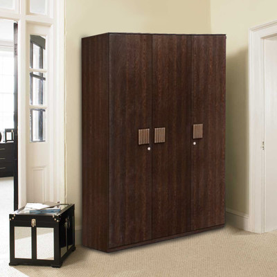 

HomeTown Tiago�3 Engineered Wood 3 Door Wardrobe(Finish Color - Wenge)