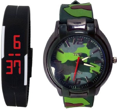 lavishable Military style FORCE TIME Analogue Green Men & Boys Watch. Watch - For Men Watch  - For Boys & Girls   Watches  (Lavishable)
