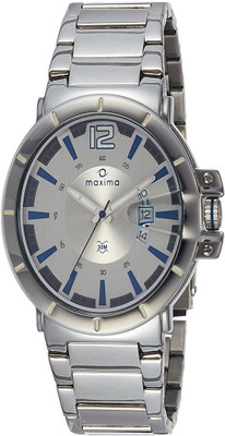 

Maxima Attivo Steel Analog White Dial Men's Watch - For Men