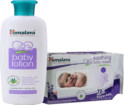 

Himalaya Herbals Baby Lotion (200ml)+Himalaya Herbals Soothing Baby Wipes (72 Sheets)(White)