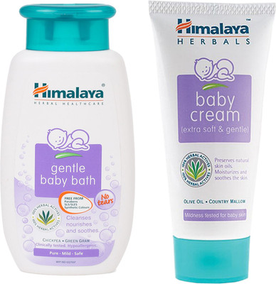 

Himalaya Herbals Gentle baby bath (200ml)+Himalaya Herbals Baby Cream (200g)(White)
