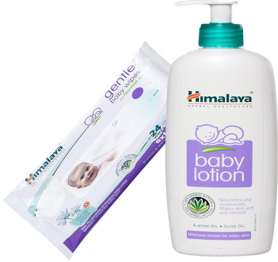 

Himalaya Herbals Baby Lotion (400ml)+Himalaya Herbals Gentle baby Wipes (24 Sheets)(White)