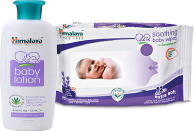 

Himalaya Herbals Baby Lotion (100ml)+Himalaya Herbals Soothing Baby Wipes (12 Sheets)(White)