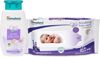 

Himalaya Herbals Gentle baby bath (100ml)+Himalaya Herbals Soothing Baby Wipes (12 Sheets)(White)