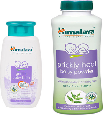 

Himalaya Herbals Gentle baby bath (100ml)+Himalaya Herbals Prickly Heat baby Powder (200g)(White)