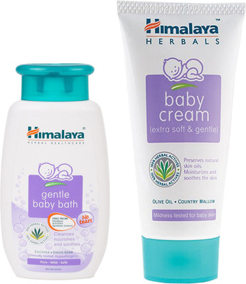 

Himalaya Herbals Gentle baby bath (100ml)+Himalaya Herbals Baby Cream (200g)(White)