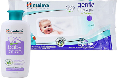 

Himalaya Herbals Baby Lotion (100ml)+Himalaya Herbals Gentle baby Wipes (72 Sheets)(White)