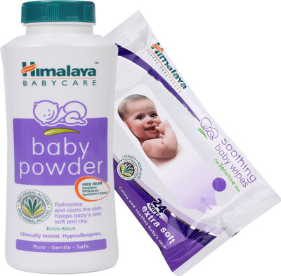 

Himalaya Herbals Baby powder (400g)+Himalaya Herbals Soothing Baby Wipes (24 Sheets)(White)