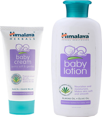 

Himalaya Herbals Baby Cream (50g)+Himalaya Herbals Baby Lotion (100ml)(White)