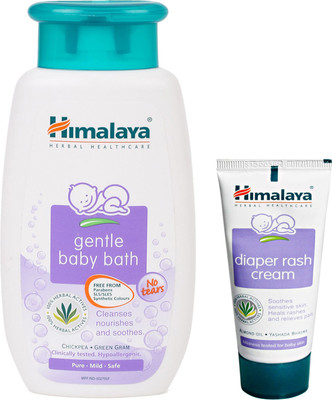 

Himalaya Herbals Gentle baby bath (200ml)+Himalaya Diaper Rash Cream (20g)(White)