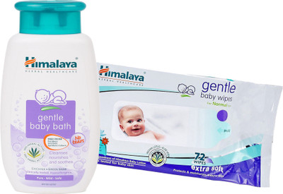 

Himalaya Herbals Gentle baby bath (200ml)+Himalaya Herbals Gentle baby Wipes (72 Sheets)(White)