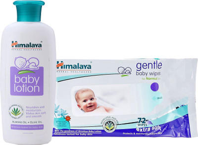 

Himalaya Herbals Baby Lotion (200ml)+Himalaya Herbals Gentle baby Wipes (72 Sheets)(White)