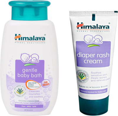 

Himalaya Herbals Gentle baby bath (100ml)+Himalaya Diaper Rash Cream (50g)(White)