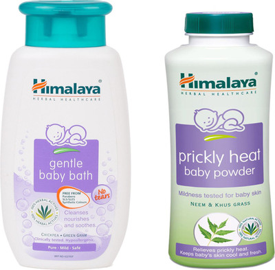 

Himalaya Herbals Gentle baby bath (100ml)+Himalaya Herbals Prickly Heat baby Powder (100g)(White)