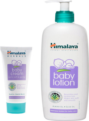 

Himalaya Herbals Baby Cream (100g)+Himalaya Herbals Baby Lotion (400ml)(White)