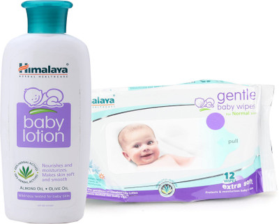 

Himalaya Herbals Baby Lotion (200ml)+Himalaya Herbals Gentle baby Wipes (12 Sheets)(White)