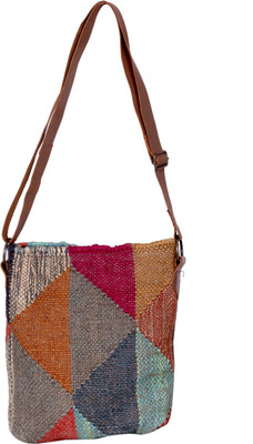 

IndiWeaves 82100-369-IW Sling Bag(Multicolor, 10 inch)