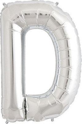 

Balloonistics Solid D Letter Foil Balloon 17" Inch - Silver Balloon(Silver, Pack of 1)