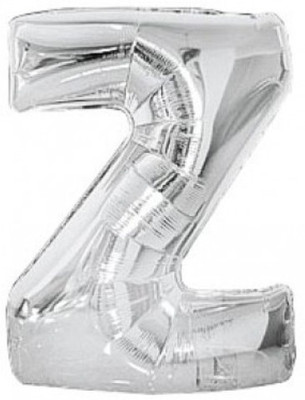 

Balloonistics Solid Z Letter Foil Balloon 17" Inch - Silver Balloon(Silver, Pack of 1)