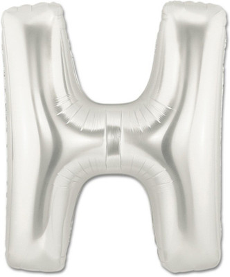 Balloonistics Solid H Letter Foil Balloon 17" Inch - Silver Balloon(Silver, Pack of 1)
