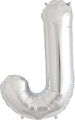 

Balloonistics Solid J Letter Foil Balloon 17" Inch - Silver Balloon(Silver, Pack of 1)