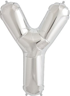 

Balloonistics Solid Y Letter Foil Balloon 17" Inch - Silver Balloon(Silver, Pack of 1)