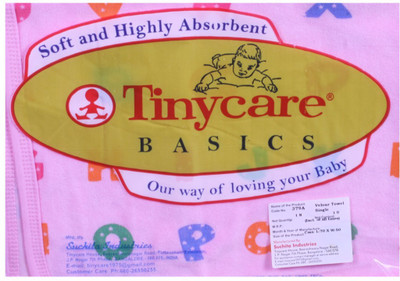 

Tiny Care Cotton Terry 150 GSM Bath Towel(Pink)