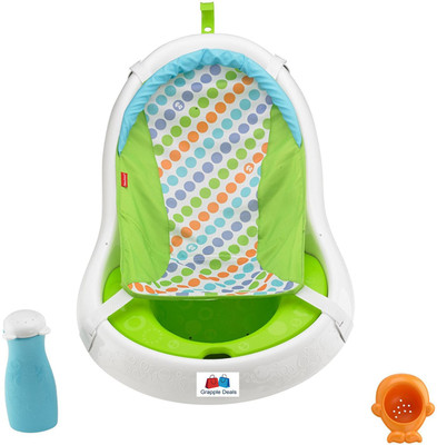

GRAPPLE DEALS New 4 Stage Newborn to Toddler Baby Bath Tub!! 4 in 1 Sling n Seat Tub For Baby Kids.(Multicolor)
