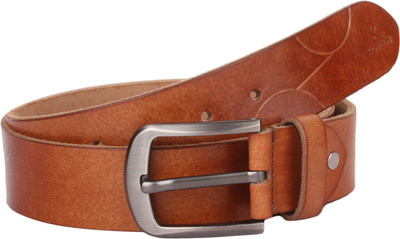

K London Men Casual, Formal, Evening, Party Tan Genuine Leather Belt