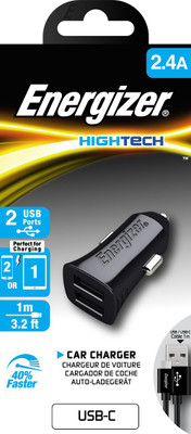 

Energizer 2.1 Amp Turbo Car Charger(Black)