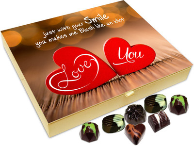 

Chocholik Gift Box - Just With Your Smile You Make Me Blush Chocolate Box - 20pc Truffles(240 g)