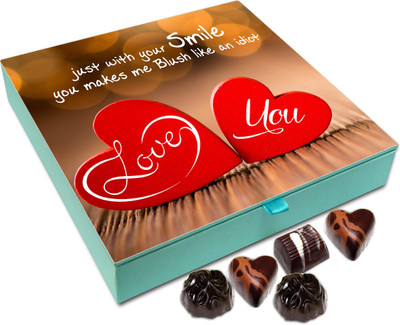 

Chocholik Gift Box - Just With Your Smile You Make Me Blush Chocolate Box - 9pc Truffles(108 g)