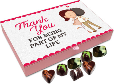 

Chocholik Gift Box - Thank You For Being Part Of My Life Chocolate Box - 12pc Truffles(144 g)