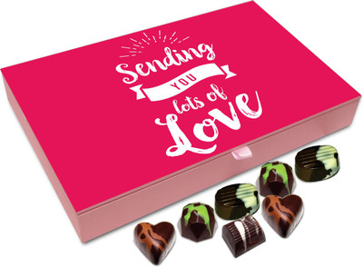 

Chocholik Gift Box - Sending You Lots Of Love Chocolate Box - 12pc Truffles(144 g)