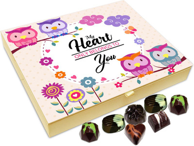 

Chocholik Gift Box - My Heart Only Belongs To You Chocolate Box - 20pc Truffles(240 g)